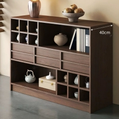 Kệ Trang Trí Nhiều Ô Kèm Ngăn Kéo Đa Năng 120x40x90cm Yapi-135