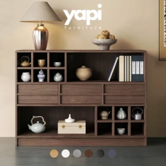 Kệ Trang Trí Nhiều Ô Kèm Ngăn Kéo Đa Năng 120x40x90cm Yapi-135