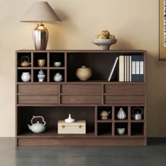 Kệ Trang Trí Nhiều Ô Kèm Ngăn Kéo Đa Năng 120x40x90cm Yapi-135