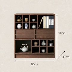Kệ Trang Trí Nhiều Ô Kèm Ngăn Kéo Đa Năng 120x40x90cm Yapi-135