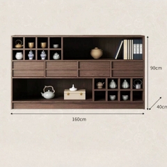 Kệ Trang Trí Nhiều Ô Kèm Ngăn Kéo Đa Năng 120x40x90cm Yapi-135