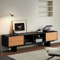 Kệ Tivi 2 Cánh Mở Kem Kệ Ô Vuông Hiện Đại 180x40x53cm Yapi-928
