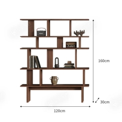 Kệ Sách Trang Trí Nhiều Ô Lưu Trữ Cho Phòng Khách 150x30x160cm Yapi-678