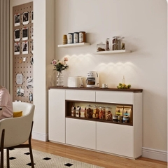 Tủ Để Đồ Có Ngăn Hở Nhỏ Gọn Đa Năng Cho Phòng Khách 150x20x85cm Yapi-177