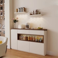 Tủ Để Đồ Có Ngăn Hở Nhỏ Gọn Đa Năng Cho Phòng Khách 150x20x85cm Yapi-177