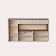Tủ Để Đồ Có Ngăn Hở Nhỏ Gọn Đa Năng Cho Phòng Khách 150x20x85cm Yapi-177