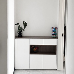Tủ Để Đồ Có Ngăn Hở Nhỏ Gọn Đa Năng Cho Phòng Khách 150x20x85cm Yapi-177