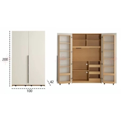 Tủ Lưu Trữ Đồ Gia Dụng Đa Năng Cho Nhà Bếp 100x42x200cm Yapi-175