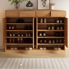 Tủ Giày Kèm Ngăn Kéo Nhiều Ngăn Có Kệ Gầm Tiện Lợi 160x35x110cm Yapi-340