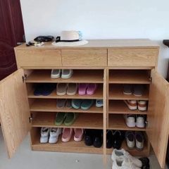 Tủ Giày Kèm Ngăn Kéo Nhiều Ngăn Có Kệ Gầm Tiện Lợi 160x35x110cm Yapi-340