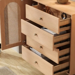 Tủ Trang Trí Cánh Mây 4 Tầng Ngăn Kéo Hiện Đại 140x40x98cm Yapi-181