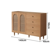 Tủ Trang Trí Cánh Mây 4 Tầng Ngăn Kéo Hiện Đại 140x40x98cm Yapi-181