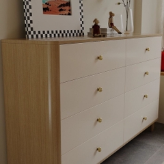 Tủ Trang Trí Bo Cong Nhiều Ngăn Kéo Nhiều Kích Thước 140x40x78cm, Yapi-182