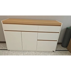 Tủ Để Đồ Đa Năng Kèm Ngăn Kéo Phối Màu Vân Gỗ Hiện Đại 150x40x90cm Yapi-179