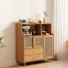 Kodogo TB010, Tủ Bếp Để Đồ Cánh Mây Kèm Ngăn Kéo Hiện Đại 120x40x128cm