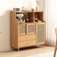 Kodogo TB010, Tủ Bếp Để Đồ Cánh Mây Kèm Ngăn Kéo Hiện Đại 120x40x128cm
