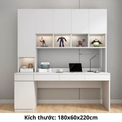 Bàn Hoc Và Làm Việc Kèm Kệ Sách Lưu Trữ Thông Minh 180x60x220cm Yapi-433