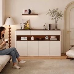 Kodogo 176, Tủ Trang Trí Đa Năng Kèm Kệ Hở Trưng Bày Hiện Đại 160x40x100cm