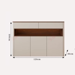 Kodogo 176, Tủ Trang Trí Đa Năng Kèm Kệ Hở Trưng Bày Hiện Đại 160x40x100cm