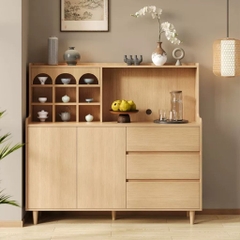 Kodogo 180, Tủ Trang Trí Kèm Ô Vuông Decor Đa Năng Cho Phòng Khách 140x40x135cm