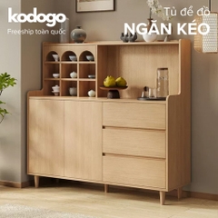 Kodogo 180, Tủ Trang Trí Kèm Ô Vuông Decor Đa Năng Cho Phòng Khách 140x40x135cm