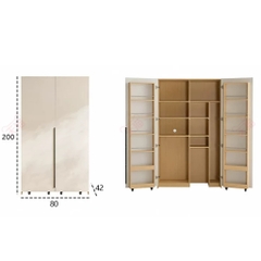 Tủ Lưu Trữ Đồ Gia Dụng Đa Năng Cho Nhà Bếp 100x42x200cm Yapi-175
