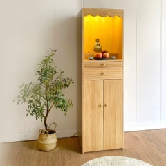 Tủ Thờ Ngăn Kéo Nhỏ Gọn Gỗ MDF Hiện Đại 60x40x170cm Yapi-1212