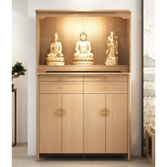 Tủ Thờ Phòng Khách Hiện Đại Tích Hợp Đèn LED Và Hộc Tủ Đa Năng 120x48x190cm Yapi-1213