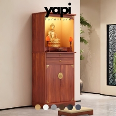 Tủ Thờ Hiện Đại Kèm Đèn LED Và Ngăn Kéo 120x48x190cm Yapi-1214