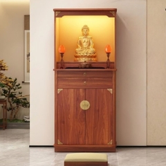 Tủ Thờ Hiện Đại Kèm Đèn LED Và Ngăn Kéo 120x48x190cm Yapi-1214