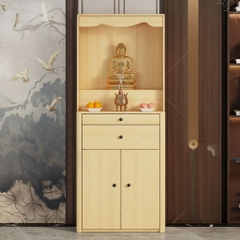 Tủ Thờ Bo Cong Góc Có Ngăn Kéo Tiện Lợi Cho Phòng Khách 80x40x196cm Yapi-1215