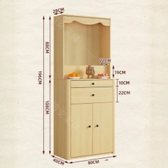 Tủ Thờ Bo Cong Góc Có Ngăn Kéo Tiện Lợi Cho Phòng Khách 80x40x196cm Yapi-1215