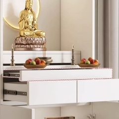 Tủ Thờ Đứng Kèm Ngăn Kéo Và Tủ Lưu Trữ Chân Gỗ 88x40x190cm Yapi-1216