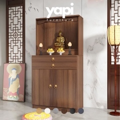 Tủ Thờ Đứng Tích Hợp Ngăn Kéo Đa Năng Cho Phòng Khách 80x45x180cm Yapi-1218