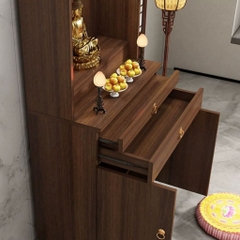 Tủ Thờ Đứng Tích Hợp Ngăn Kéo Đa Năng Cho Phòng Khách 80x45x180cm Yapi-1218