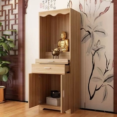 Tủ Thờ Nhỏ Gọn Tối Giản Tích Hợp Ngăn Kéo Và Tủ Lưu Trữ 60x40x166cm Yapi-1219