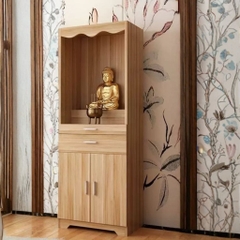 Tủ Thờ Nhỏ Gọn Tối Giản Tích Hợp Ngăn Kéo Và Tủ Lưu Trữ 60x40x166cm Yapi-1219