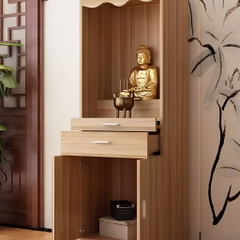 Tủ Thờ Nhỏ Gọn Tối Giản Tích Hợp Ngăn Kéo Và Tủ Lưu Trữ 60x40x166cm Yapi-1219