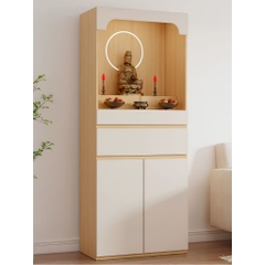 Tủ Thờ Dáng Cao Phối Màu Hiện Đại, Kèm Ngăn Kéo Và Tủ Lưu Trữ 80x40x198cm Yapi-1224