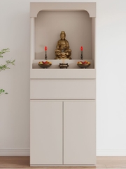 Tủ Thờ Dáng Cao Kèm Ngăn Kéo Và Tủ Lưu Trữ Hiện Đại 80x40x198cm Yapi-1223