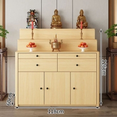 Tủ Thờ Tam Cấp Bo Cong Góc Hiện Đại Có Ngăn Kéo 118x60x126cm Yapi-1225
