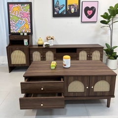 Kệ Tivi Cánh Mây Kèm Ngăn Kéo Cổ Điển 180x40x61cm Yapi-929