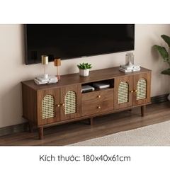 Kệ Tivi Cánh Mây Kèm Ngăn Kéo Cổ Điển 180x40x61cm Yapi-929