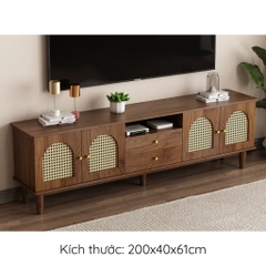 Kệ Tivi Cánh Mây Kèm Ngăn Kéo Cổ Điển 180x40x61cm Yapi-929
