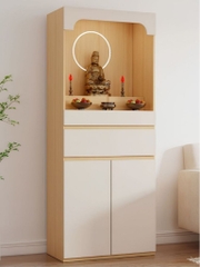 Tủ Thờ Dáng Cao Phối Màu Hiện Đại, Kèm Ngăn Kéo Và Tủ Lưu Trữ 80x40x198cm Yapi-1224