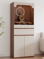 Tủ Thờ Dáng Cao Phối Màu Hiện Đại, Kèm Ngăn Kéo Và Tủ Lưu Trữ 80x40x198cm Yapi-1224