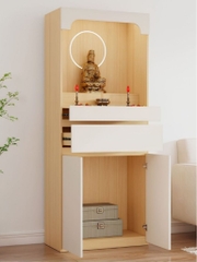 Tủ Thờ Dáng Cao Phối Màu Hiện Đại, Kèm Ngăn Kéo Và Tủ Lưu Trữ 80x40x198cm Yapi-1224