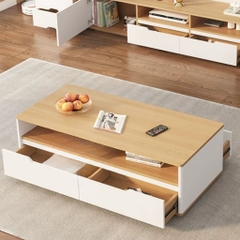 Bàn Trà Sofa 2 Ngăn Kéo Phong Cách Hiện Đại 120x60x40cm Yapi-702