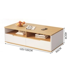 Bàn Trà Sofa 2 Ngăn Kéo Phong Cách Hiện Đại 120x60x40cm Yapi-702