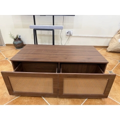 Combo Bàn Trà Và Kệ TV Cánh Mây Hiện Đại Cho Phòng Khách 180x40x40cm Yapi-705